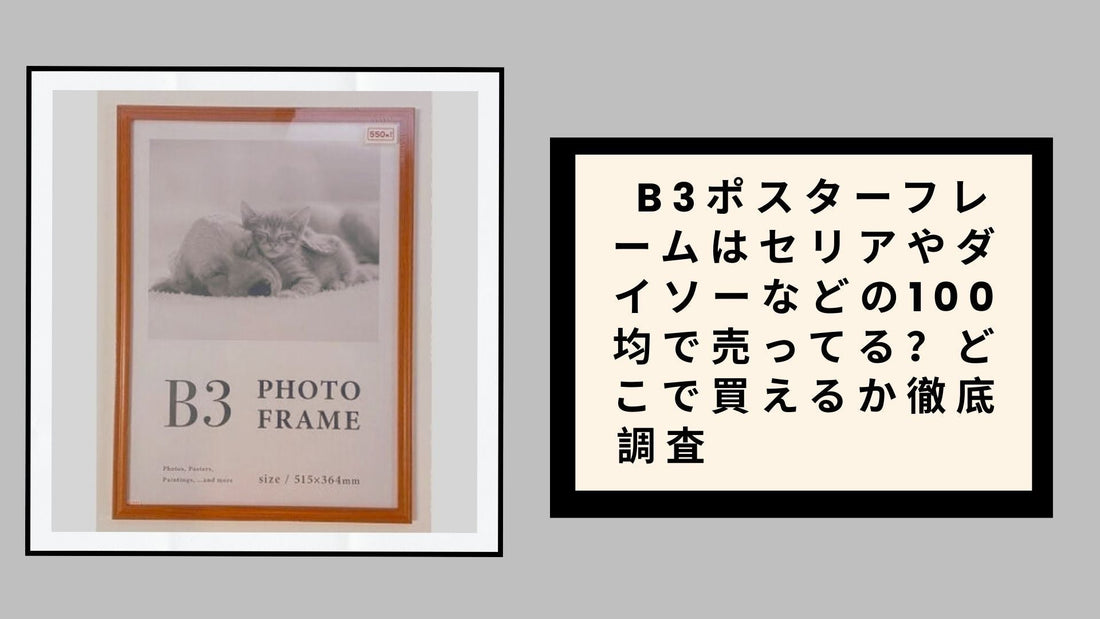B3ポスターフレームはセリアやダイソーなどの100均