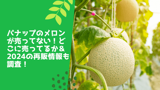 パナップのメロンが売ってない！