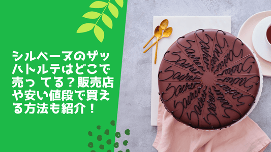 シルベーヌのザッハトルテはどこで売ってる？販売店や安い値段で買える方法も紹介！